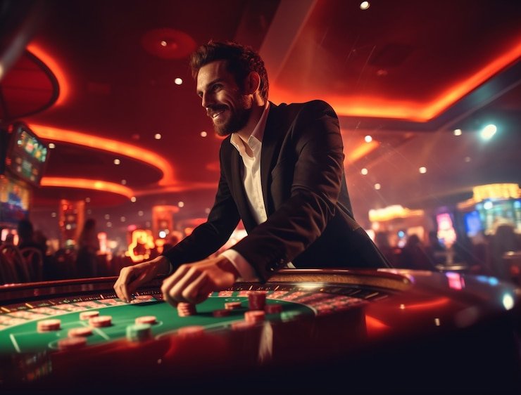 viavip5 Game Demo interface showing live blackjack table with dealer and player seats